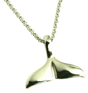 Kette Flosse Wal Fisch Meerjungfrau Meer Wasser Schwanzflosse Anhänger Edelstahl silbern Juvelato