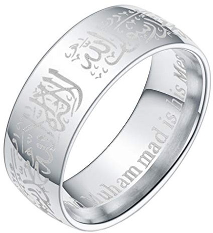 PAADIYA Paar Ringe Muslim Islam Arabisch Allah Shahada Ringe Rostfreier Stahl Ring Schmuck Zubehör