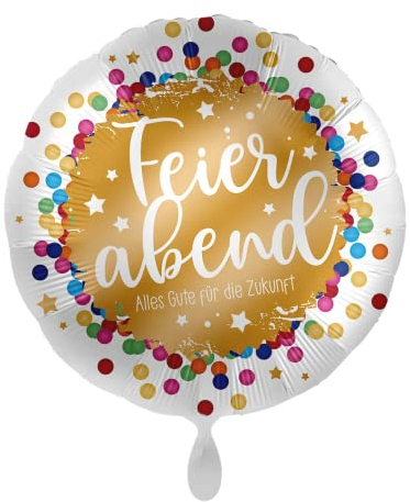 1 Ballon Feierabend Rente Konfetti ca.43cm ungefüllt