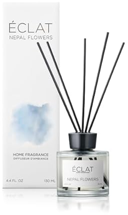 ÉCLAT Nepal Flowers Raumduft - langanhaltender Lufterfrischer mit hochwertigen Inhaltsstoffen - 130 ml - mit Filzstäbchen