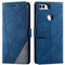 SONWO Hülle für Huawei P Smart 2018 / Huawei Enjoy 7S, Premium Leder PU Handyhülle Flip Case Wallet Silikon Bumper Schutzhülle Klapphülle für Huawei P Smart 2018 / Huawei Enjoy 7S, Blau