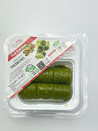 Premium Handmade Fresh Vegetarian Turco Baklava Pistacchio Roll Dessert Dolce Regalo 100 GR