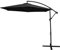 Monster Shop - Ombrellone da Giardino a Sbalzo Ombrellone Decentrato Retrattile Ombrellone Richiudibile con Manovella 3x3 M e Copertura Antipioggia con Piedistallo - Nero