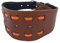 Tiendas LGP - Collar para Perros Galgos de Piel Flor con Bandera de España, Ancho, 5 x 45 cm, Color Cuero