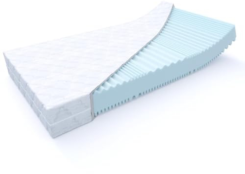 MSS e.K. Aqua Deluxe - 7 Zonen Wellness Kaltschaummatratze - 160 x 190 x 21 cm (Kernhöhe 19 cm) - Härtegrad H4 & H5 - Matratze Wendematratze Kaltschaum Oeko-TEX