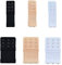 DEEINN Bra Extenders 2 Hook, Bra Extensions 3 Hook, Bra Extender, Women Bra Strap Extensions Elastic Extender Set 3 Rows * 3 Hooks& 2 Hooks,Skin,White,Black (6PC 2&3 hook)