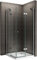 Cabine de douche d'angle 90x190 cm Hauteur 190 cm verre transparent