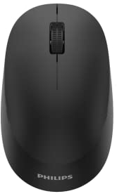 Philips SPK7307 kabellose Maus - 1600 DPI, 2.4GHz, geräuschearmes Klickerlebnis, Ergonomie für Links- und Rechtshänder, schwarz