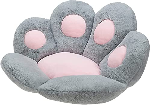 LANBAI Sitzkissen,Kissen für Katzenpfoten,niedliches Sitzkissen,für Sofa,Kissen für Katzenfüße,niedlich,Dekoration für den Außenbereich, Warmer Boden,Kissen, warm,hautfreundlich (60x60cm, grau)
