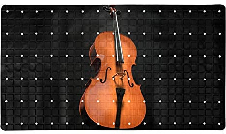 Badewannenmatte Antirutschmatte Baby Badewanne Badewanne Matte Anti Rutsch mit Saugnäpfen Cello Musikinstrumente Schwarz Badezimmer Wannen Massage Dusche Matte