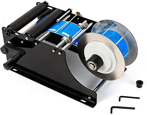 SENDERPICK Etikettiermaschine Rundflaschen - MT-30 Halbautomatische Etikettiergerät, Etikettenapplikator Glasflaschen, Semi-Automatic Labeling Machine