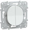 Schneider Electric - Ovalis - double va et vient - 10AX - Blanc - S320214