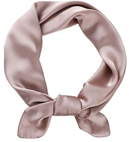 FAIRYGATE Silk Scarf for Women UK Bandana Hijab Womens Scarves Head Scarfs Solid Square Fashion Satin Neck Hair Tie Band A2310