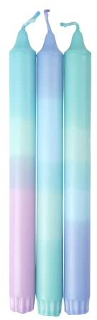 MADAM ERLE | 3er-Set Dipdye Stabkerzen | ADELE | handgemachte Kerzen extra lang | neon-farbig| bunt | lange Brenndauer| Dekokerzen | Wohnzimmerdeko | Geschenkidee für Frauen und Freundin| (Stearin)