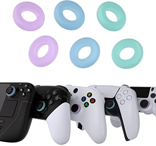 playvital 6 pcs Precision Rings Anneaux Précision pour ps5 BuffeRings Aim Assist Contrôle Mouvement pour ps4/Xbox X S/Xbox One/Xbox 360/Switch Pro/Steam Deck,Analog Stick Accessoires pour ps5