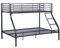 MEUBLE COSY Etagenbett Kinderbett für 3 Personen, Jugendbett Bettgestell 90x 190 und 140x190cm, Metall, Hochbett für Kinder, Schlafzimmer, Haus, Schwarz