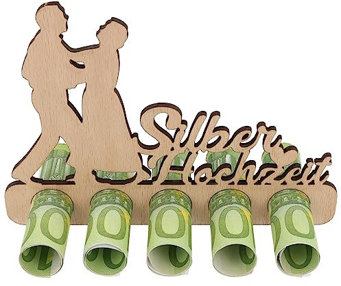 Spruchreif | Originelles Geldgeschenk zur Silberhochzeit | Geschenkidee aus Holz | Geldgeschenke für Jubiläum |Silberhochzeit-Geschenk