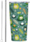 Kaireno Frogs Tumbler Green Lotus Stainless Steel Insulated Tumblers with Lid Straw Reusable Lotus Leaf Floral Coffee Travel Mug Tea Drinking Water Wine Cups Birthday Gifts for Women 20 Oz