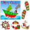 Copkim 6 Pcs Christmas Cruise Door Decorations Magnetic Cruise Ship Decor Xmas Cruise Door Magnets for Car Fridge Magnet Decal Carnival Stateroom Door