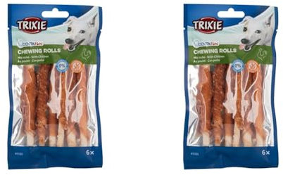 Denta Fun Chicken Chewing Rolls, 12 cm, 6 St./70 g (Packung mit 2)