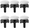 YUENPUN Lot de 6 bouchons de trou d'évier de cuisine en acier inoxydable noir pour robinet d'évier de cuisine, salle de bain