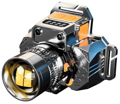 Faro LED de luz fuerte con zoom de carga al aire libre pesca nocturna y linterna de largo alcance al aire libre súper cabeza brillante disparo