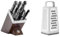 Zwilling 36133-000-0 7-piece Self-sharpening Knife Block Set, Wooden Block & ZWILLING Z-Cut square drive, multifunctional, stainless steel blade, plastic housing