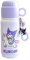 Kuromi Isolierte Wasserflasche aus Edelstahl mit Trageschlaufe (Tülle und Strohhalm), 460 ml, Violett