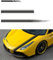Flaconi 5 Stück Auto Aufkleber,Auto Tuning,Auto Aufkleber Seite,Racing Aufkleber,Auto Racing Karosserie Seite Streifen Aufkleber,Vinyl Racing Streifen Aufkleber Aufkleber für Auto Dekoration (Schwarz)