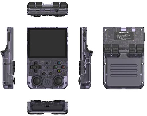 RG353V - Consola de juegos portátil con 15000 juegos, pantalla IPS de 3.5 pulgadas Linux/Android11 Chip de doble sistema RK3566 portátil de mano, nostálgica, máquina de juego retro, 16G+64G