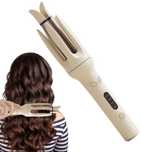 Wpsagek rizador de pelo, rizador de pelo - Rizador de pelo con varita antiescaldaduras | Varita rizadora con 4 temperaturas, rizador de barril giratorio, rizador de pelo fácil para peinar el cabello