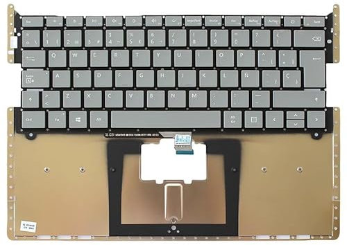 RTDPART Teclado de computadora portátil para Microsoft Surface Laptop 2 13.5'' 1769 Gris Español SP