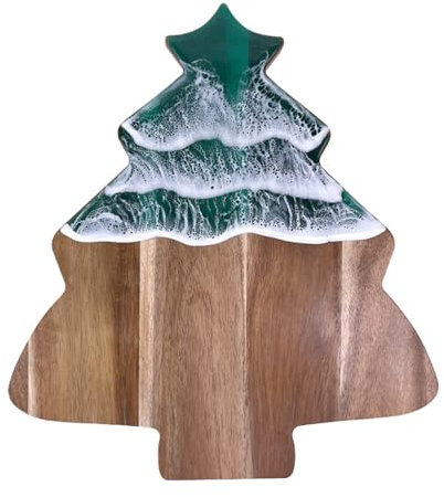 Tagliere per formaggi con albero di Natale, tagliere in legno per antipasti, per carne, formaggio, pane, verdura, frutta