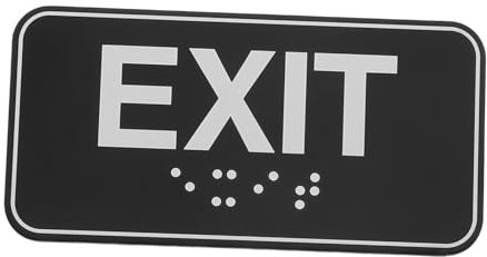 Cabilock Ausgangsschild Mit Brailleschrift Selbstklebendes Notausgangsschild Für Öffentliche Bereiche Und Gebäude Hinweisschild Für Korridore Sicherheitsschild Einfach Zu Installierender Au