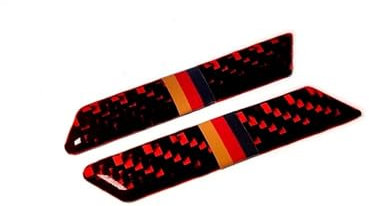 Accessori Decorativi Adesivo in fibra di carbonio per auto per Golf 5 6 MK5 MK6 per GTI 2 pezzi chiave di sollevamento maniglia sedile inserto rivestimento copertura Adesivo Decorazione(Red B)