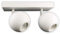 ENOVALITE Deckenleuchte GLOBE, 2-flammig, GU10 Fassung, aus Metall, Ø10cm, matt weiß - Deckenlampe Kugel Spot Strahler Wohnzimmer Flur Küche