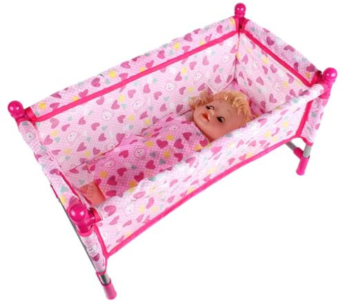 Puppenwagen | Faltbare und leichte rosa Puppenwagen mit Korb-Puppenwagen für 4-6-jährige Mädchen, Puppenwagen für Zuhause, Kindergarten, Schule, Schule