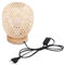 Reinscer Lampe de table japonaise en rotin bambou, lampe de chevet, lampe de bureau, chambre à coucher, décoration à faire soi-même, prise UE