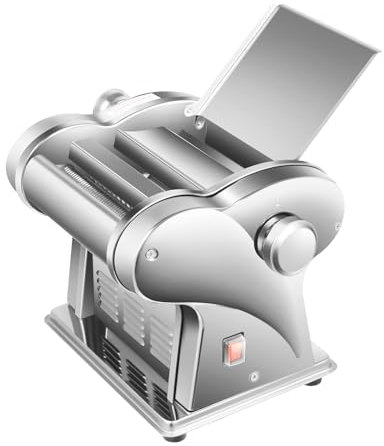 Electric Pasta Machine, Pasta Making Machine, 2-In-1 Heavy Duty Dough Roller Pressing Machine, 135w Powerful Motor Makes, 410 Stainless Steel, Used To Make Spaghetti, Lasagna, Spaghetti And Dumplings