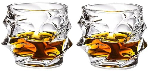 SHUZHENG Tsuki – Verres à whisky japonais en cristal pour homme – Verres à whisky sans pied – Verres à whisky uniques