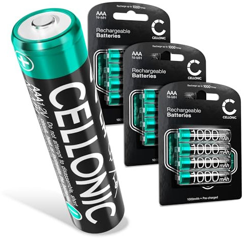 CELLONIC 12x AAA Batteria compatibile con Siemens Gigaset A400, A415, AS405, A510, AS690, C430, C530HX, CL660HX, E560, E290A,1000mAh, Ricambi affidabili per telefoni cordless