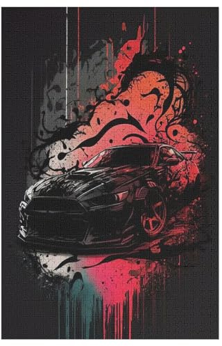 Puzzles Für Erwachsene, 1000 Teile, Sportwagen, Kreative Holzpuzzles, Praktisches Spiel, Familiendekoration 78×53cm