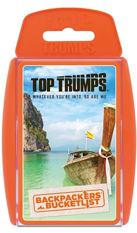 Top Trumps Backpackers' Bucketlist Learn all new stats and fascinating facts as you explore Backpackers' Bucketlist gift for ages 6 plus