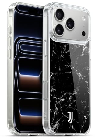 Head Case Designs Offizielle Juventus Football Club Schwarz 2 Marmor Gelhülle [Militärischer Schutzgrad] Kompatibel Mit Apple iPhone 17 Pro Max Und Kompatibel Mit MagSafe