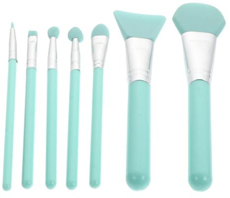 TOGEVAL 7 pezzi Pennelli Cosmetici in Silicone per Trucco Liquido e Maschere Viso Applicatori Ecologici e Facili da Pulire Strumenti Make Up per Donne e Ragazze Uso Professionale e