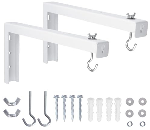 MOROBOR Universal Projector Screen Ceiling Mount, Projector Screen Wall Mount L-Brackets Extra Large Wall and Ceiling Hanging Bracket for Home Projector and Movie Screens/White