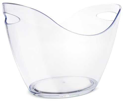 Cubitera Transparente de 8L con Asas - Hielera para Botellas de Vino y Cava