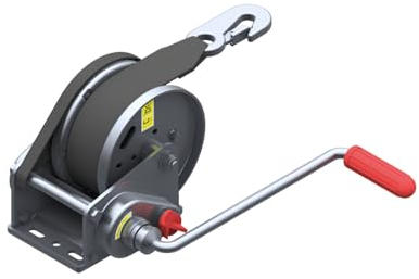 AL-KO - Treuil à frein Basic • Type 900 A avec déroulement automatique • Avec bande de 7 m pour remorquer jusqu'à 900 kg.