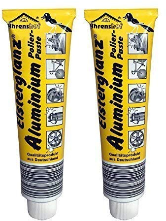 2 x 150ml Elsterglanz Original Aluminium Polierpaste Aluminiumpflege (große Tube)