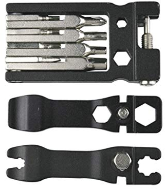 GuDoQi Fahrrad Multitools, 19-in-1 Fahrradwerkzeug, Fahrrad Werkzeugset Unterwegs, Faltbares Tragbares Fahrradwerkzeug Set für Radfahren, Reisen